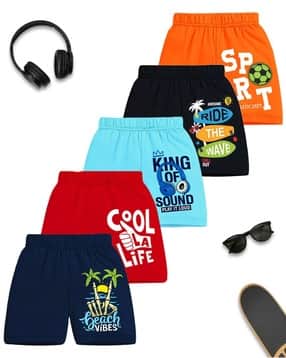 kuchipoo Boys Printed Pack of 5 Shorts-picture-35