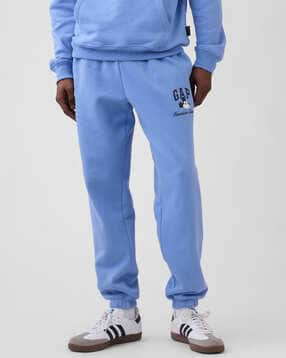Men Relaxed Fit Joggers with Graphic Print-image-35
