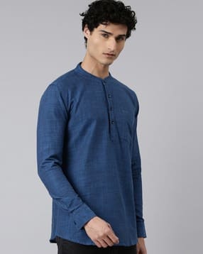 the soul patrol Men Regular Fit Short Kurta with Mandarin Collar-picture-16