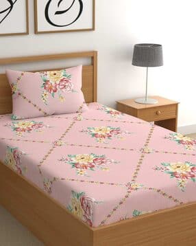 cg homes Microfiber Single Flat Printed Bedsheet-picture-26