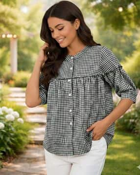 nyrika Women Checked Relaxed Fit Top-picture-23