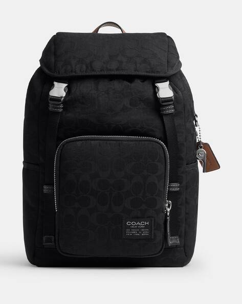 Buy Coach Logan Backpack with Top Handle | Black Color Men | AJIO LUXE