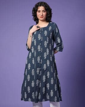 v-mart Women Printed Straight Kurta -picture-32