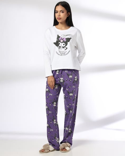 RIO Women Kuromi Print T-Shirt & Pyjamas Set