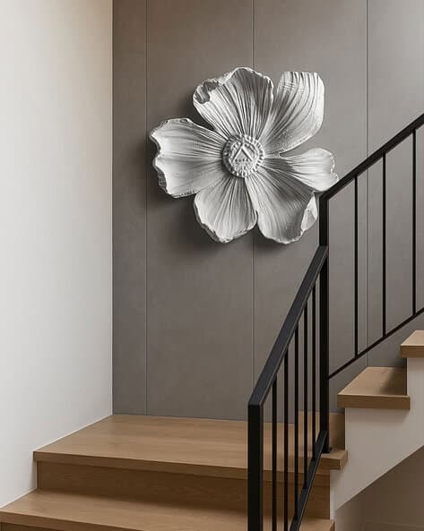 Buy ACAD HOME Ceramic Ethereal Bloom Wall Decor | White Color Home