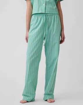 Women Striped Mid-Rise Relaxed Fit Pants-image-47