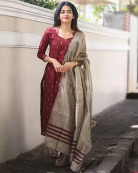 acai Women Woven Straight Kurta Suit Set-picture-24