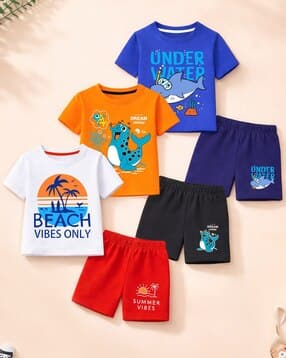 trampoline Boys Pack of 3 Graphic Shorts & T-Shirt Set-picture-27