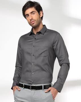 netplay Men Patterned Slim Fit Cotton Shirt with Patch Pocket-picture-47