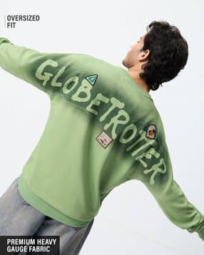 the souled store Men Typographic Oversized Fit Sweatshirt-picture-14