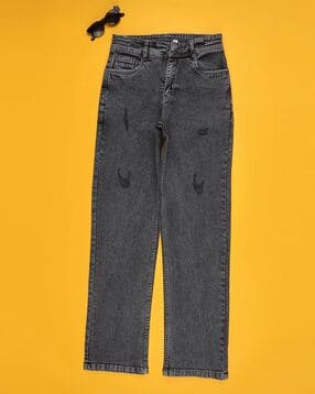 v-mart Girls Washed Mid-Rise Wide Jeans-picture-18
