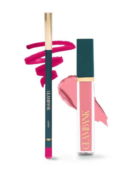 Glambank Women Set of 2 Lipstick & Lip Pencil