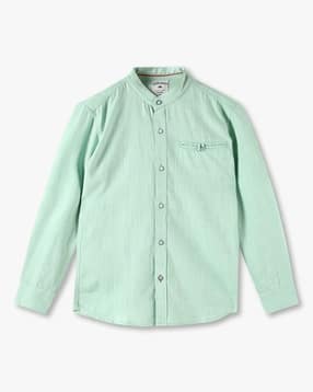 lee cooper Boys Slim Fit Shirt with Patch Pocket-picture-48