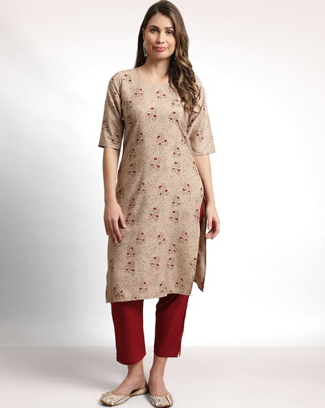 Popmantra Women Micro Print Kurta Set