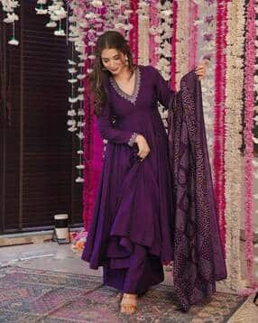 dayaachi Women Embroidered Anarkali Kurta Suit Set-picture-15