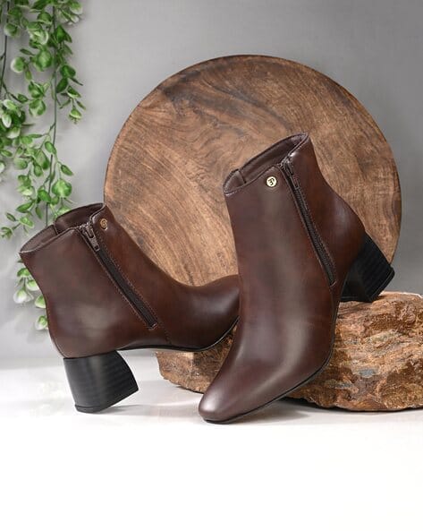 EL PASO Women Block-Heeled Chelsea Boots