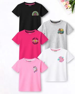 trampoline Girls Pack of 5 Printed T-Shirts-picture-11