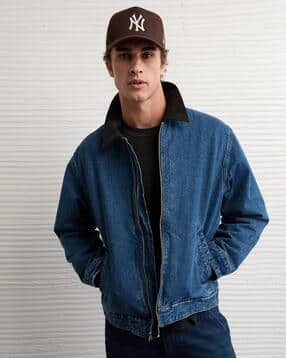 Men Regular Fit Denim Barn Jacket-image-31