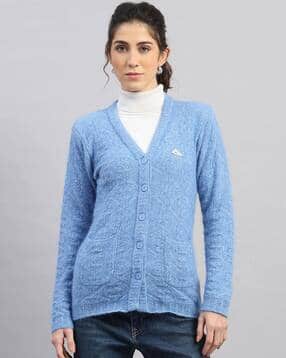 monte carlo Women V-Neck Cardigan with Button-Closure-picture-45