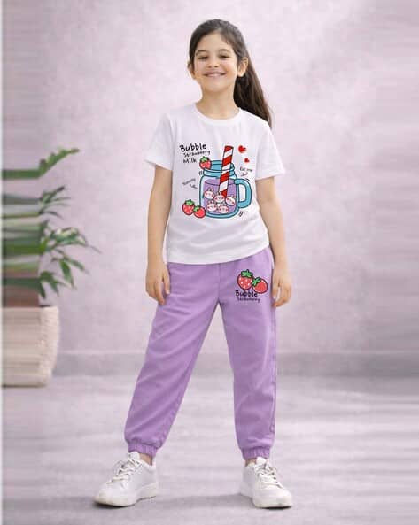 Trampoline Girls Graphic Pants with Top