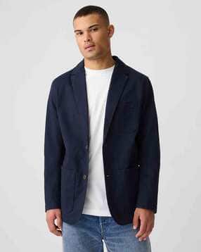 Regular Fit Lapel Collar Blazer-image-5