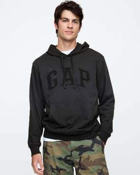 gap Men Logo Embroidered Relaxed Fit Full Sleeves Hoodie-picture-10