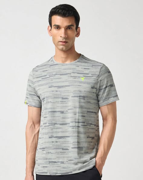 Men Printed Slim Fit Round-Neck T-Shirt