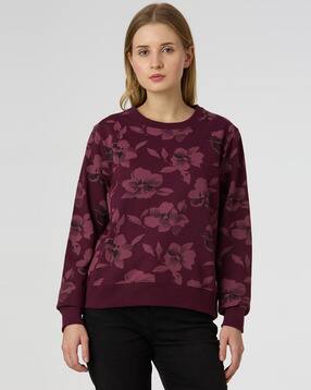 pepe jeans Women Floral Print Relaxed Fit Sweatshirt-picture-14