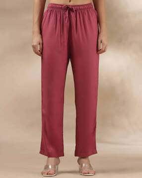 marcia Women Straight Fit Palazzos with Elasticated Drawstring Waist-picture-20