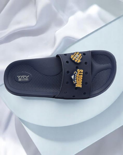 TRV Boys Square-Toe Slides with Jibbitz