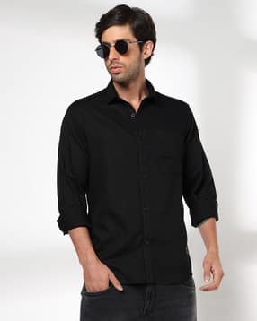 john players jeans Men Slim Fit Cotton Shirt with Patch Pocket-picture-47