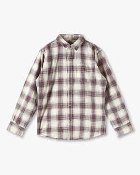 lee cooper Boys Checked Slim Fit Shirt with Patch Pocket-picture-43