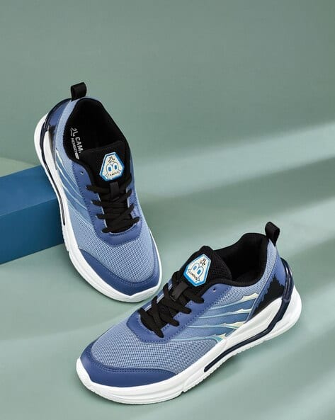 Campus Lace-Up Sneakers with Mesh Upper