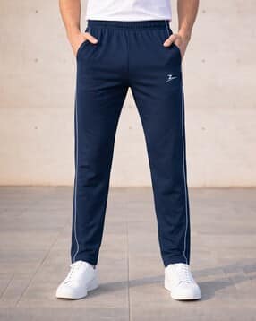 zeffit Men Logo Print Straight Fit Track Pants-picture-24