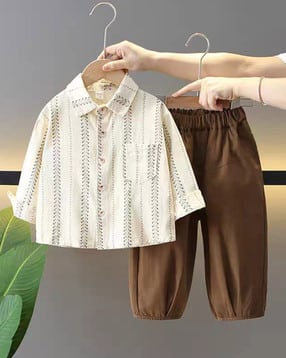 fastdeal x ag Boys Patterned Shirt & Joggers Set-picture-46