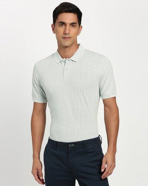 PETER ENGLAND Men Spread-Collar Regular Fit Polo T-Shirt