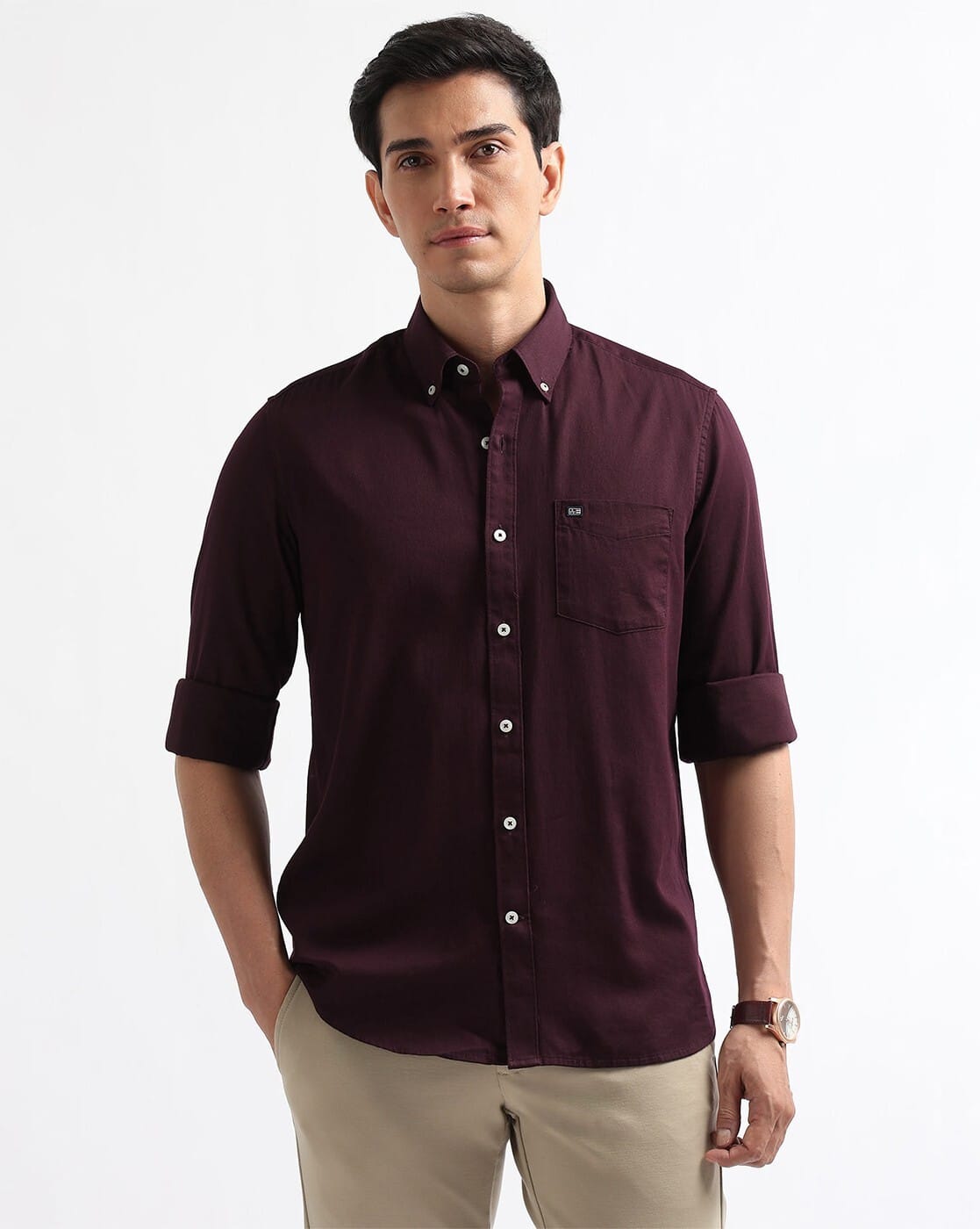 Men Slim Fit Cotton Shirt