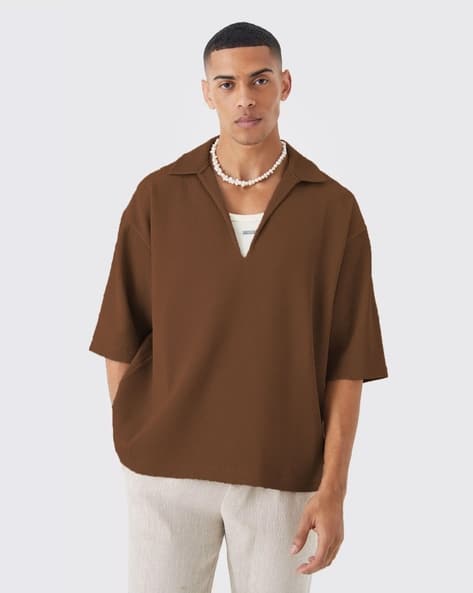 Buda Jeans Co Men Regular Fit Half-Sleeve Polo T-Shirt