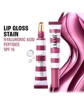 lakme 9to5 Hya Beach Edit Lip Gloss Stain Hydrating Long Lasting SPF 15 - 4 Berry Binge-picture-48