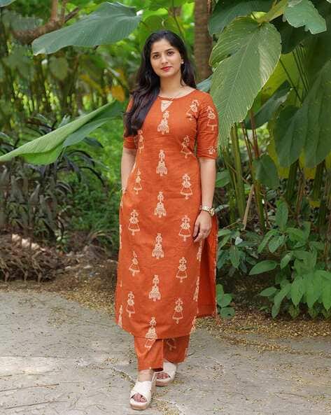 Nyrika Women Printed 2-Piece Straight Kurta Set
