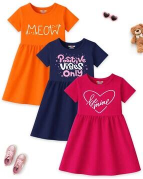 kuchipoo Girls Cotton Printed Fit & Flare Dress-picture-44