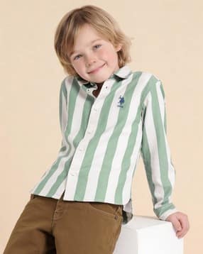 u.s. polo assn. Boys Striped Regular Fit Cotton Shirt-picture-45