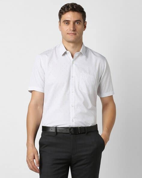 PETER ENGLAND Men Micro Print Regular Fit Shirt