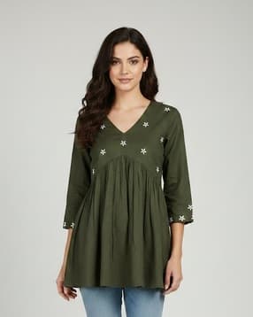 indie picks Rayon Embroidery Top-picture-35
