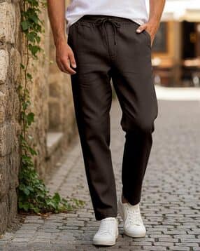 alpha tribe Men Relaxed Fit Mid-Rise Trousers-picture-34