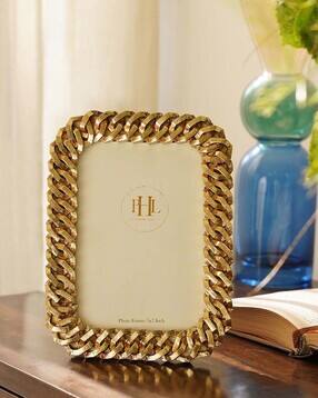 pure home and living Antique Gold Polyresin Interlocked Photo Frame-picture-30