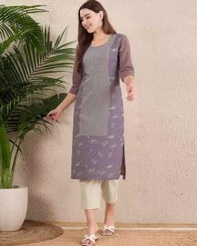 popmantra Women Patterned Straight Kurta -picture-20