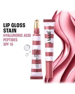 lakme 9to5 Hya Beach Edit Lip Gloss Stain Hydrating Long Lasting SPF 15 - 2 Rosy Sunday-picture-14