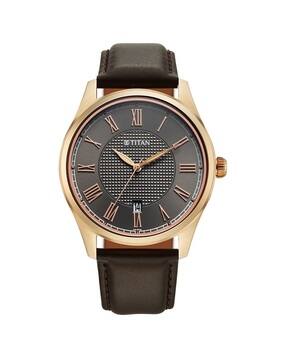 titan Men Neo Roman Leather Strap Analogue Watch-10063WL01-picture-26