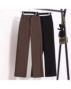 fyre rose Pack of 2 Women High-Rise Straight Fit Trousers-picture-11